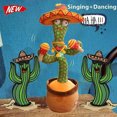 thumbnail image 4 of Dancing Cactus Toy 60pcs Canciones Cantando Talking Record Luz LED Juguetes de peluche Ehuebsd libre de BPA, 4 of 8
