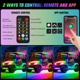 thumbnail image 3 of Nilight 6Pcs Golf Cart Underbody Light Kit with Canopy Lights Dream Color Multi-Mode Neon Accent Lighting APP Remote Control Sound Active Music Sync IP67 Waterproof 12V-65V for EZGO Yamaha Club Car, 3 of 6
