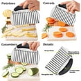 thumbnail image 3 of Large Crinkle Cutter French Fry Cutter, Large Wave Slicer Potato Wavy Chopper, Stainless Steel Vegetable Crinkle Cutting Onion Chopping Tool with Handle for Cucumber, Kitchen Dicer Gadgets, 3 of 10