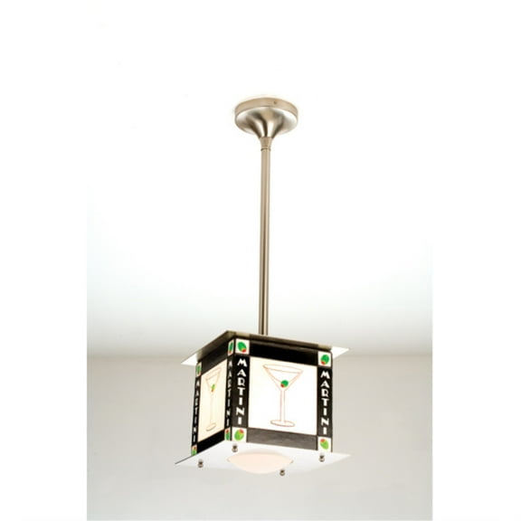 Meyda Tiffany 15120 Martini 10" Wide Pendant - Nickel