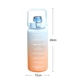 thumbnail image 3 of Botella de agua grande con popote - Marcador motivacional de tiempo y volumen de agua (B), 3 of 5