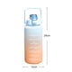 thumbnail image 3 of Botella de agua grande con popote - Marcador motivacional de tiempo y volumen de agua (B), 3 of 5