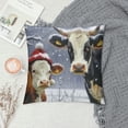 thumbnail image 2 of Orinice Cow Calf Snow Graphic Decorative Throw Pillow Cover Winter Aesthetic 1PC 22x22in, 2 of 5