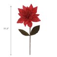 thumbnail image 3 of Long Stem Felt Poinsettia Pick (Red), 3 of 3