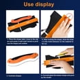 thumbnail image 2 of Contour Gauge Irregular Shape Flexible Contour Gauge Practical Adjustable Woodworking Metalworking Profile Scribing Ruler Measuring Tool Accessory, 2 of 9