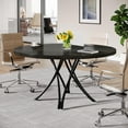 thumbnail image 2 of Tribesigns 47" Round Conference Table, Modern Business Meeting Table for Office Conference Room (Black), 2 of 8