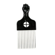 Afro Combs, Metal Afro African American Pick Comb Brush Hairdressing Tool Braid Straight Hair Hair Pick Hair Styling for Home Use - Type 4