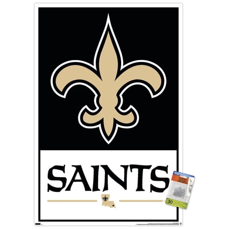 NFL New Orleans Saints – Logo 21 Wall Poster with Push Pins 22.375 x 34