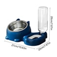 thumbnail image 2 of EGNMCR Cats Bowl Two In One Drinking Water Dog Water Bowl Rice Bowl Pet Bowl Drinking Water Feeding All One Suitable For Dogs And Cats To Live And Drink Water Plastics cat bowl, 2 of 5