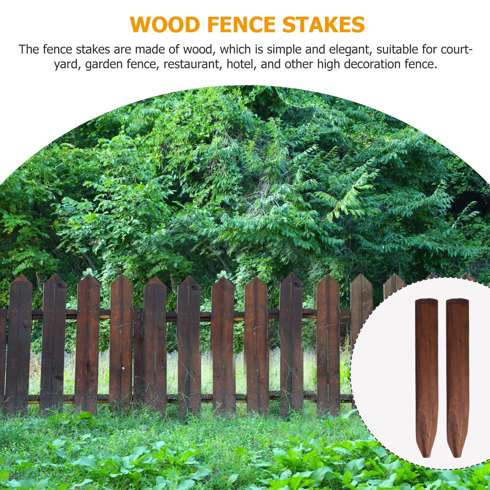 FESTFENDS Garden Bed Edging Brown Wood 2Pcs 15.7X2X2In