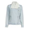 Time and Tru Women's Denim Faux Sherpa Jacket