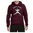 thumbnail image 2 of Wild Bobby, Jesus Saves Baseball Pitcher Reliever, Inspirational/Christian, Unisex Graphic Hoodie Sweatshirt, Maroon, 3XL, 2 of 3