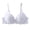 White, variant on Lace Bra for Womens Thin Ultra-Soft Comfy High Support Wireless Bras Full Coverage Push Up Bras Padded Underwear (White, 75B)