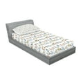 thumbnail image 2 of Ambesonne Retro Fitted Sheet & Pillow Sham Set, Cartoon Village Animals, Twinxl, Yellow Beige, 2 of 2