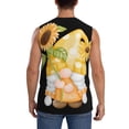 thumbnail image 4 of Fotbe Men's Sunflower Gnomes 3 Print Men's Sleeveless Muscle Tank Tops Casual T-Shirts for Gym Workout Beach-XX-Large, 4 of 8