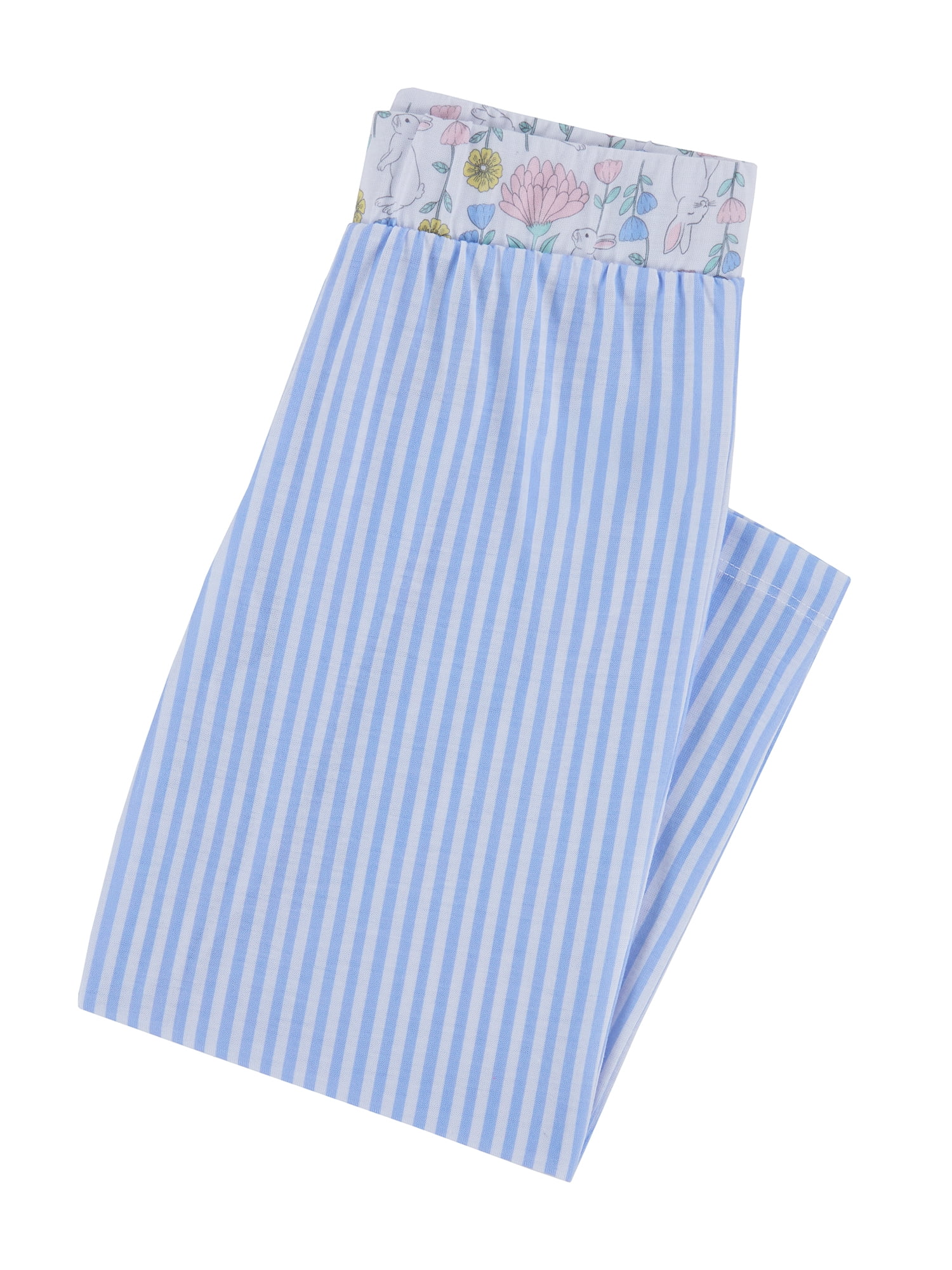 Wonder Nation Girls Tank, Short Sleeve Top, Sleep Shorts and Sleep Pant Pajama Set, 4-Piece, Sizes 4-18