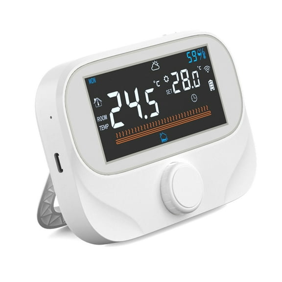 Wireless Thermostat Energy Saving with LCD Display Home Heating Thermostat Convenient Installation for Gas Boiler