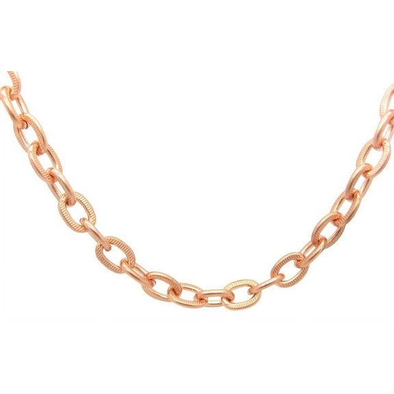 Solid Copper 24 inch chain CN683G - 3/8 of an inch wide