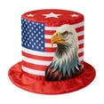 thumbnail image 2 of Luoshdecor Uncle Style Patriotic Top Hat with Flag Print, 4th of July Party Hat Independence Day Costume Headwear for 250th Anniversary, Independence Day, 2 of 7
