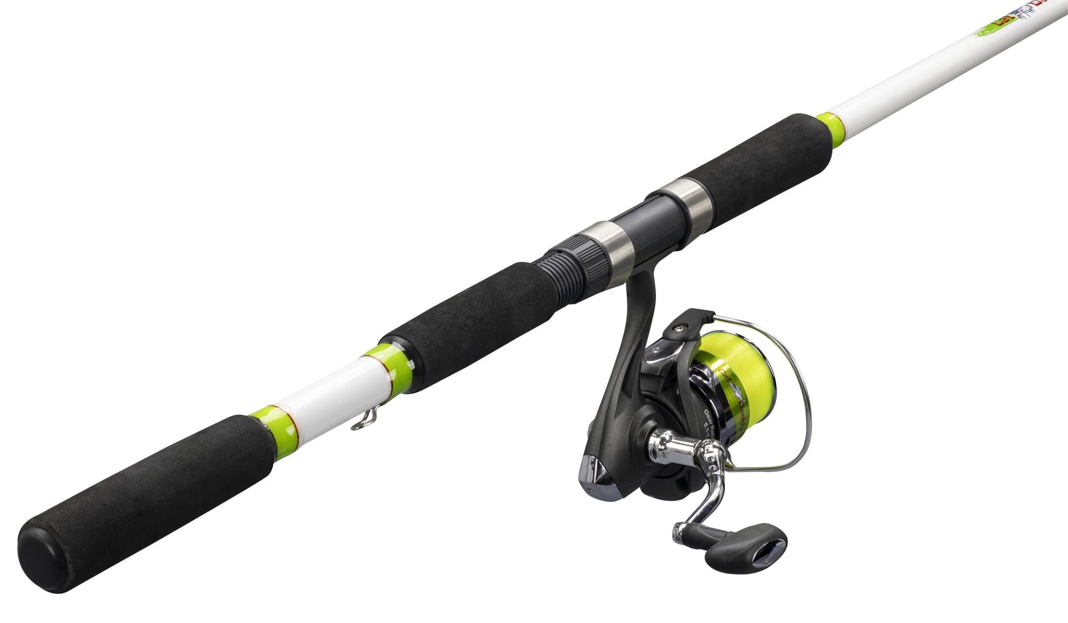 Lew's Cat Daddy Spinning Reel and Fishing Rod Combo, 7-Foot Rod, Size 50 Reel, White/Black/Green