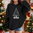 thumbnail image 2 of Lorytime Hoodies for Teen Girls Boys Christmas Tree Sweatshirt Long Sleeve Tops Drop Shoulder Cute Pullover Black 11 Years, 2 of 4