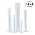 thumbnail image 4 of Toyvian 5Pcs White Plastic Measuring Cylinders for Lab Use with Stable Pentagonal Base, 4 of 8