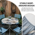 thumbnail image 2 of Round Fitted Tablecloth,Classic Flower Magnolia Circle Table Cover Waterproof Table Cloth with Elastic Edge,Blue Gradient Outdoor Tablecloths for Kitchen Picnic 55-60in, 2 of 9