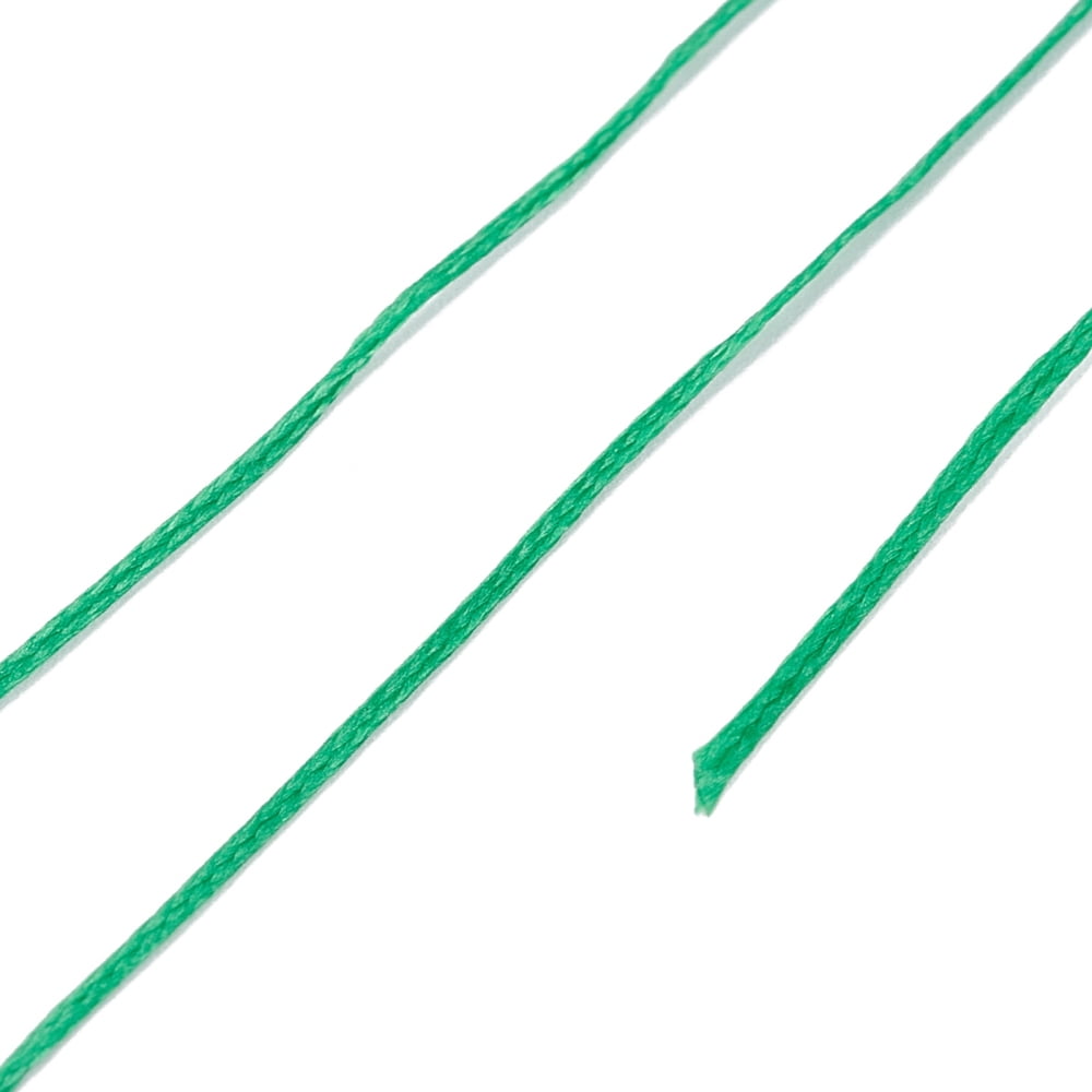 10rolls Flat Waxed Polyester Thread String Micro Macrame Cord for Leather Sewing Stitching Green 0.8~0.9x0.3mm about 109.36 Yards(100m)/Roll