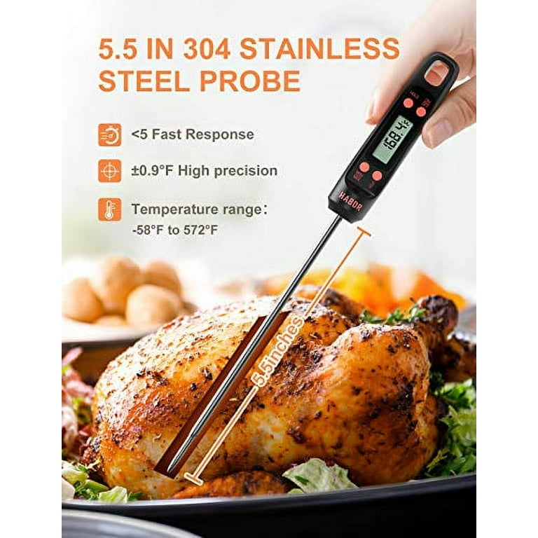 Meat Thermometer, for Home Cooking Kitchen Sugar BBQ Grill Milk Turkey  Water