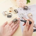 thumbnail image 3 of 8 Sets Purse Suspension Clasp 4 Colors D-Ring Metal Buckle with Screws 35x32mm Alloy Purse Strap Connectors Hardware Bags Ring for DIY Leather Craft Backpack Making Colorful, 3 of 6