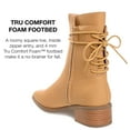 thumbnail image 4 of Journee Collection Womens Vannder Tru Comfort Foam Inside Zip Stacked Heel Booties, 4 of 6