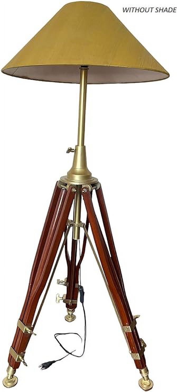 Tripod Floor Lamp - Modern Wood Floor Lamp and E26 Lamp Base,Perfect for Living Room, Bedroom, Study Room and Office Without Shade