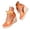 Orange, variant on Closed Toe Sandals for Women 3.35 Inch Wedge Platform Espadrilles Heels Lace up Summer Beach Dressy Walking Shoes Size 6-10