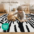 thumbnail image 4 of ODIKA Zebra Leopard Print Mixed Stripe Field Wallpaper Blanket Tiger Non-Slip Chair-Friendly for Dining Room, Under Table, Home Office, 4 of 7