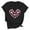 Black, variant on Riecok Womens T-Shirts Valentine's Day Round Neck Love Graphic Tee Short Sleeve Summer Comfy Casual Short Sleeve Tops Pink 2XL