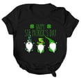 thumbnail image 4 of VNKIDY Womens Short Sleeve Crewneck TShirt With Happy St Patricks Day Cartoon Elf Clover Graphic Casual Loose Fit Tees For Saint Patricks Day Daily Wear Black XXL, 4 of 6