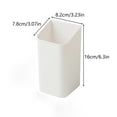 thumbnail image 2 of Wall Mounted Storage Organizer Caddy, White Plastic No-Drill Adhesive Hanging Box for Kitchen Utensils, Bathroom Toiletries, Office Supplies, 2 of 6
