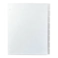 thumbnail image 2 of 3-Hole Colorful Page Dividers | Oimcto Letter Size 8-Tab PP Dividers, Plastic Index Divider Sheets for 3-Ring Binder, File Paper Classification for School - White, 2 of 3