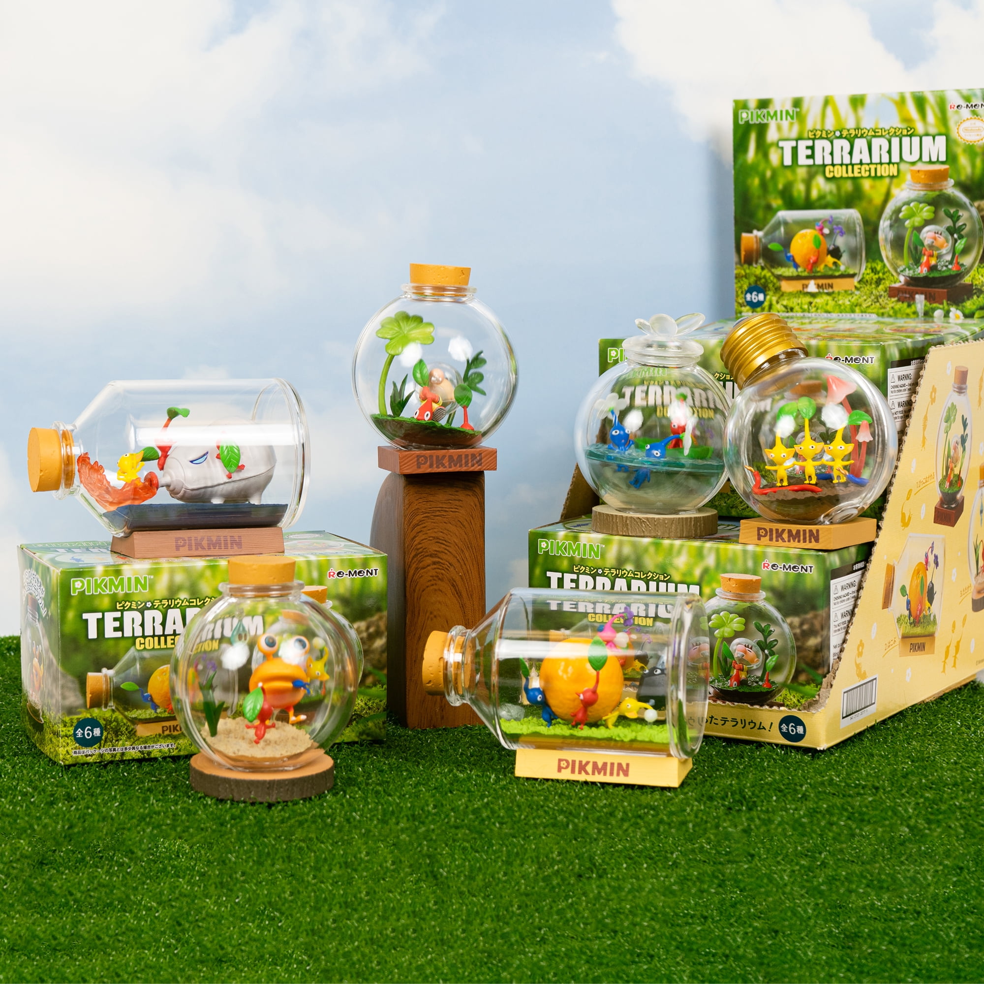 Hamee RE-MENT Pikmin Blind Box Miniature Figure Set for Birthday Gift, Party Favor, Collectible Toy (Pikmin Terrarium Collection) – 1 Pc. Mystery Box