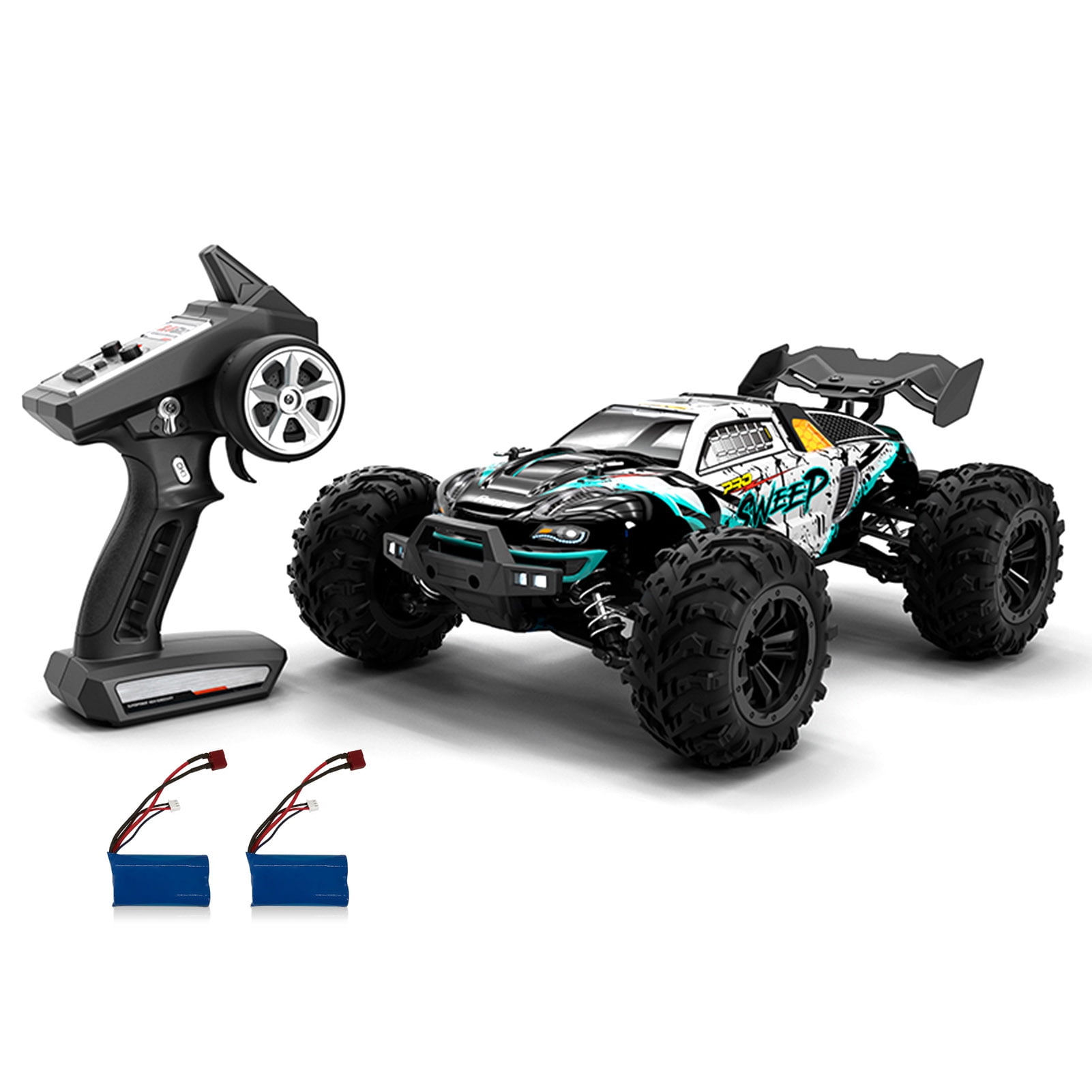 Voiture RC 2,4GHz – Coque Métal – 20 Km/h – 2 Batteries 50 Min – Tout-Terrain – Lumières – Cadeau Enfant