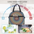 thumbnail image 4 of Naloa Round Mandala Print Lunch Bag for Women & Men Insulated Lunch Box or Cooler Lunch Tote Bags for Work, Travel, Outdoor, 4 of 5