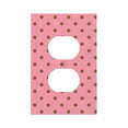 thumbnail image 1 of DouZhe 1-Gang Duplex Outlet Cover, Polka Dots Pink Brown Spots Decorative Wall Plates, 1 of 7