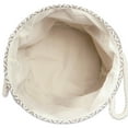 thumbnail image 6 of CC Home Furnishings 20" Gray and Ivory Tweed Patterned Large Round Bin with Rope Handles, 6 of 6