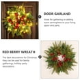 thumbnail image 5 of KAKOWELY Simulated Red Berry Flower Wreath 40x40in For Christmas Decorations Green And Red Colors, 5 of 8