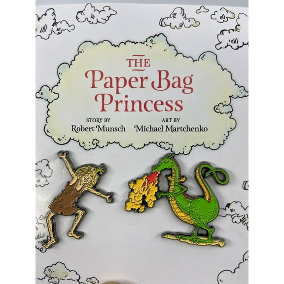 The Paper Bag Princess Pin 2-Pack, (Hardcover)