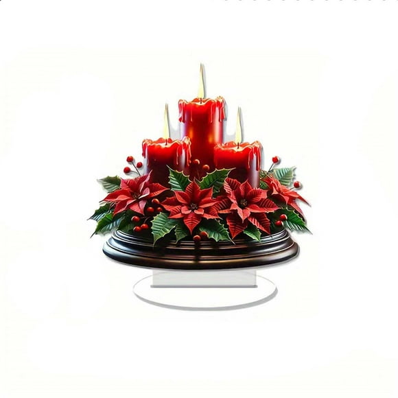 Red Candle Decorative Acrylic Tabletop Decoration