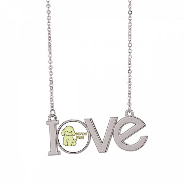 Bichon Cheveux Animaux de Compagnie Élevage Art Déco Mode Amour Collier Pendentif Bijoux