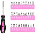 thumbnail image 5 of 69-Piece Pink Tool Kit - Ladies Hand Tool Set with Easy Carrying Round Pouch - Durable, Long Lasting Chrome Finish Tools - Perfect for DIY, Home Maintenance, 5 of 7