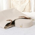thumbnail image 4 of REGALWOVEN Uxcell Accessory Box, Small Portable Seashell-Shaped Accessory Case, 2 Layer PU Leather Mini Accessory Organizer Beige, 4 of 6