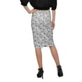 thumbnail image 3 of Moomaya Jupe Imprimée Longueur Genou pour Femmes Grande Taille Jupe en Poly Spandex, 3 of 6